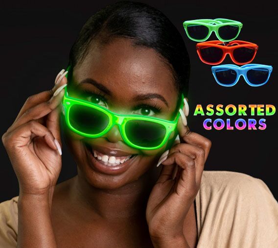 Rave themed retro EL wire eye glasses for party s and club events