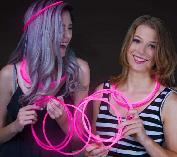 pink glow necklaces