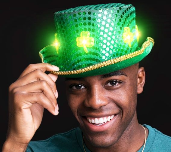 hat with flashing light on top