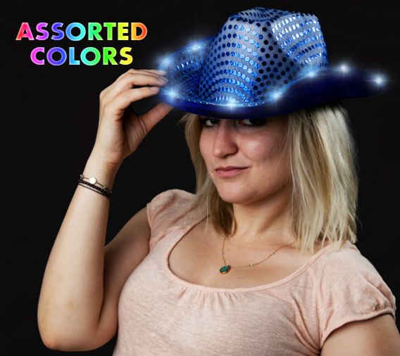 light up cowgirl hat