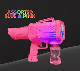 Flashing Bazooka Bubble Gun | Multi Hole | Shoots 100s of bubbles | LED